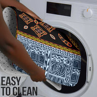 Cameroon Bamileke Toghu Pattern Bathroom Set Bamenda Royal Cultural Design