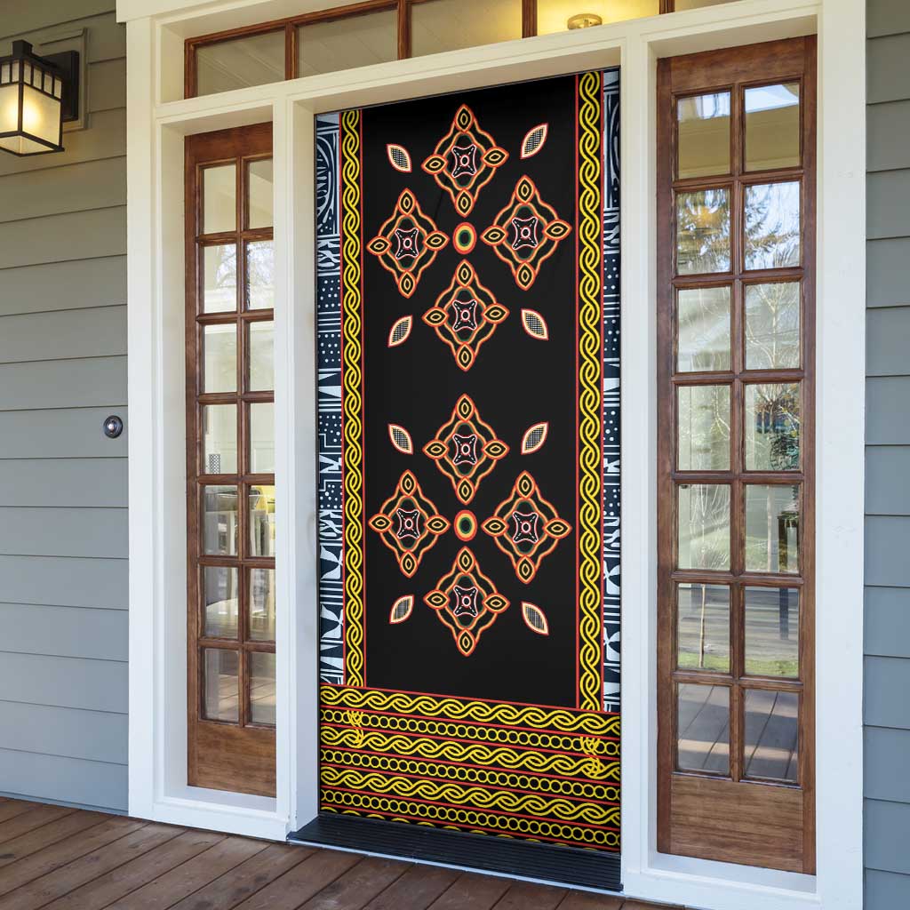 Cameroon Bamileke Toghu Pattern Door Cover Bamenda Royal Cultural Design