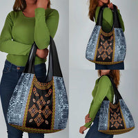 Cameroon Bamileke Toghu Pattern Grocery Bag Bamenda Royal Cultural Design