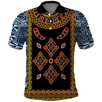 Cameroon Bamileke Toghu Pattern Polo Shirt Bamenda Royal Cultural Design