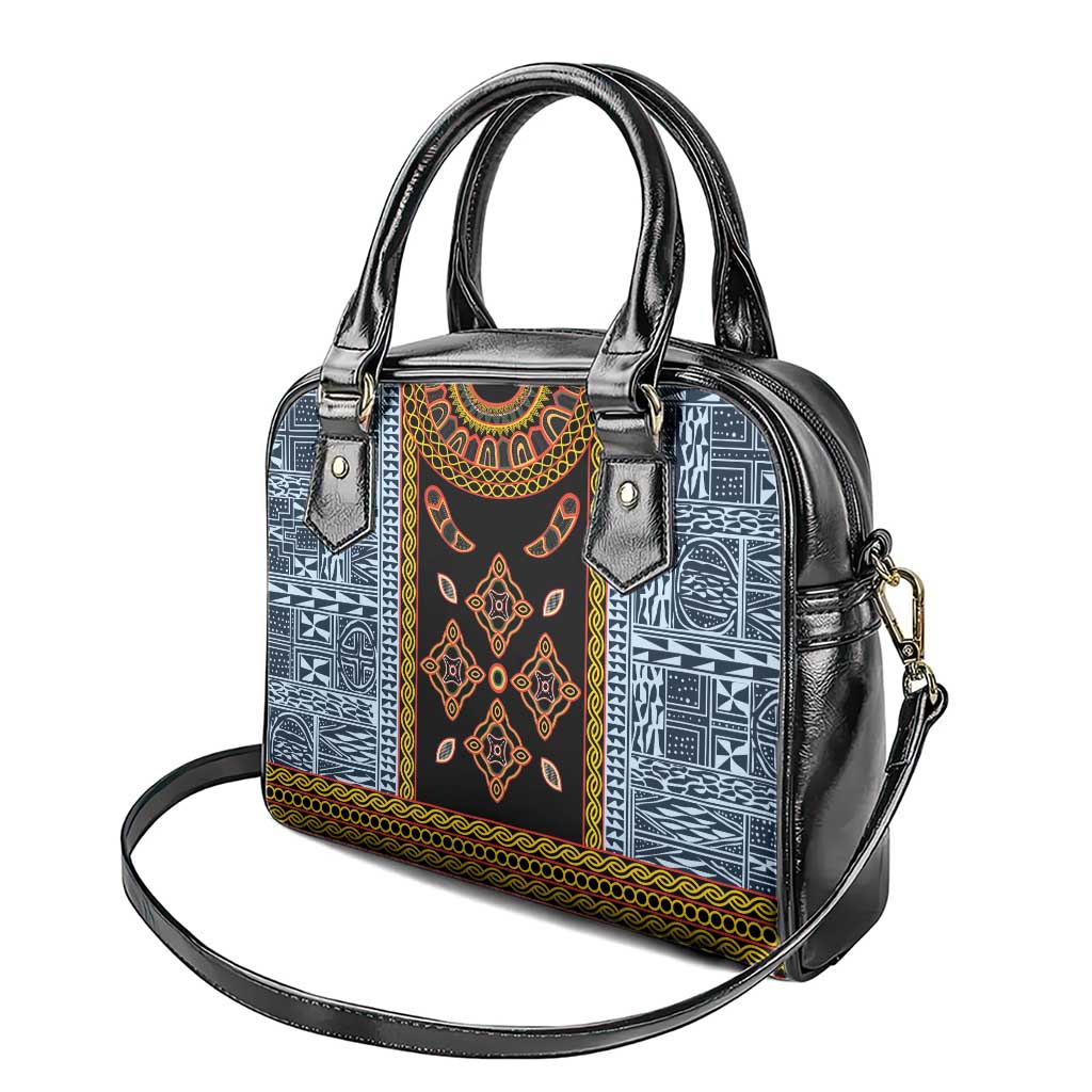 Cameroon Bamileke Toghu Pattern Shoulder Handbag Bamenda Royal Cultural Design