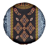 Cameroon Bamileke Toghu Pattern Spare Tire Cover Bamenda Royal Cultural Design