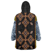 Cameroon Bamileke Toghu Pattern Wearable Blanket Hoodie Bamenda Royal Cultural Design