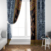 Cameroon Bamileke Toghu Pattern Window Curtain Bamenda Royal Cultural Design