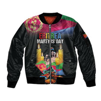 Personalized Eritrea Martyrs Day Sleeve Zip Bomber Jacket Eritrea EPLF Honoring Shida Heroes