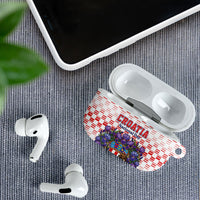 Croatia National Day AirPods Case Croatian Kuna Heritage Iris Floral