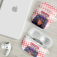 Croatia National Day AirPods Case Croatian Kuna Heritage Iris Floral