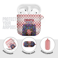Croatia National Day AirPods Case Croatian Kuna Heritage Iris Floral