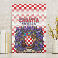 Croatia National Day Canvas Wall Art Croatian Kuna Heritage Iris Floral