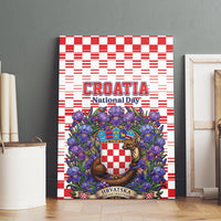 Croatia National Day Canvas Wall Art Croatian Kuna Heritage Iris Floral