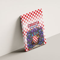 Croatia National Day Canvas Wall Art Croatian Kuna Heritage Iris Floral