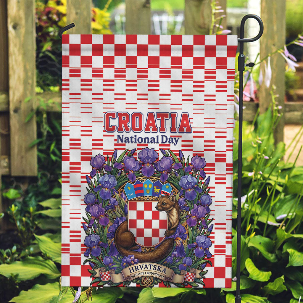 Croatia National Day Garden Flag Croatian Kuna Heritage Iris Floral