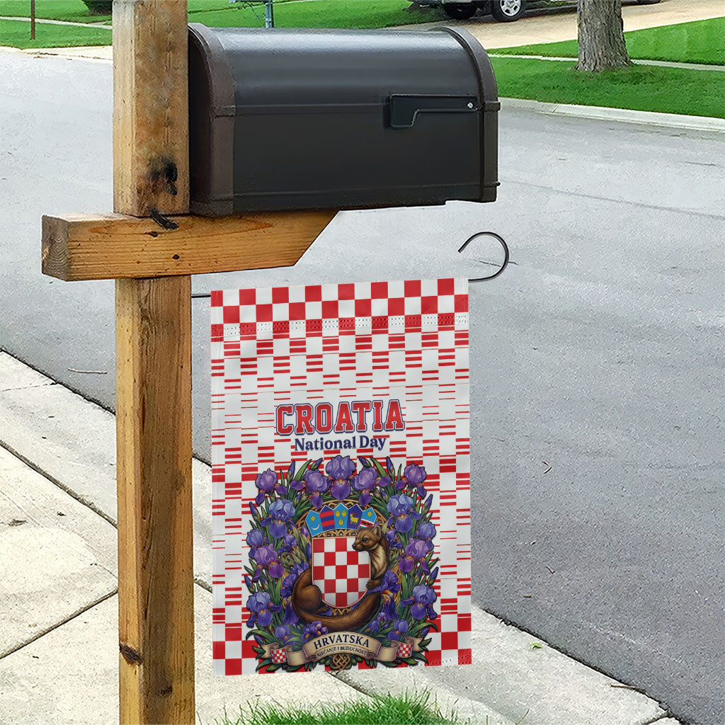 Croatia National Day Garden Flag Croatian Kuna Heritage Iris Floral