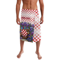 Personalized Croatia National Day Lavalava Croatian Kuna Heritage Iris Floral