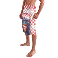 Personalized Croatia National Day Lavalava Croatian Kuna Heritage Iris Floral