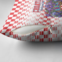 Croatia National Day Pillow Cover Croatian Kuna Heritage Iris Floral