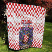 Croatia National Day Quilt Croatian Kuna Heritage Iris Floral