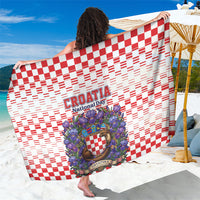 Croatia National Day Sarong Croatian Kuna Heritage Iris Floral