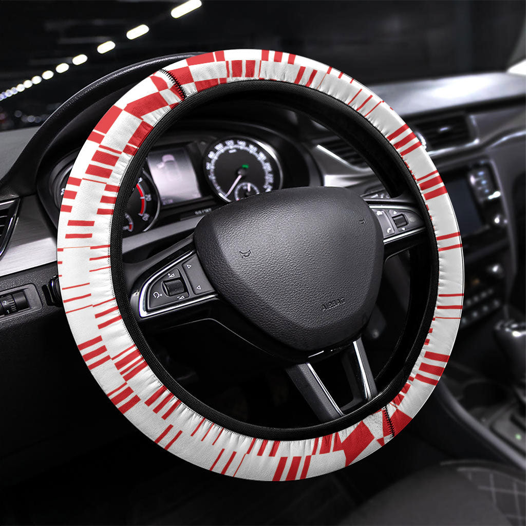 Croatia National Day Steering Wheel Cover Croatian Kuna Heritage Iris Floral