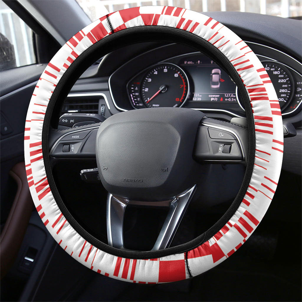Croatia National Day Steering Wheel Cover Croatian Kuna Heritage Iris Floral
