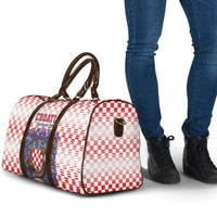Croatia National Day Travel Bag Croatian Kuna Heritage Iris Floral