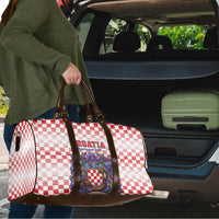 Croatia National Day Travel Bag Croatian Kuna Heritage Iris Floral