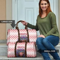 Croatia National Day Travel Bag Croatian Kuna Heritage Iris Floral