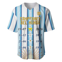 Custom Argentina Campeones Del Mundo 2026 Baseball Jersey Four Star World Champions Glory