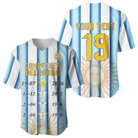 Custom Argentina Campeones Del Mundo 2026 Baseball Jersey Four Star World Champions Glory