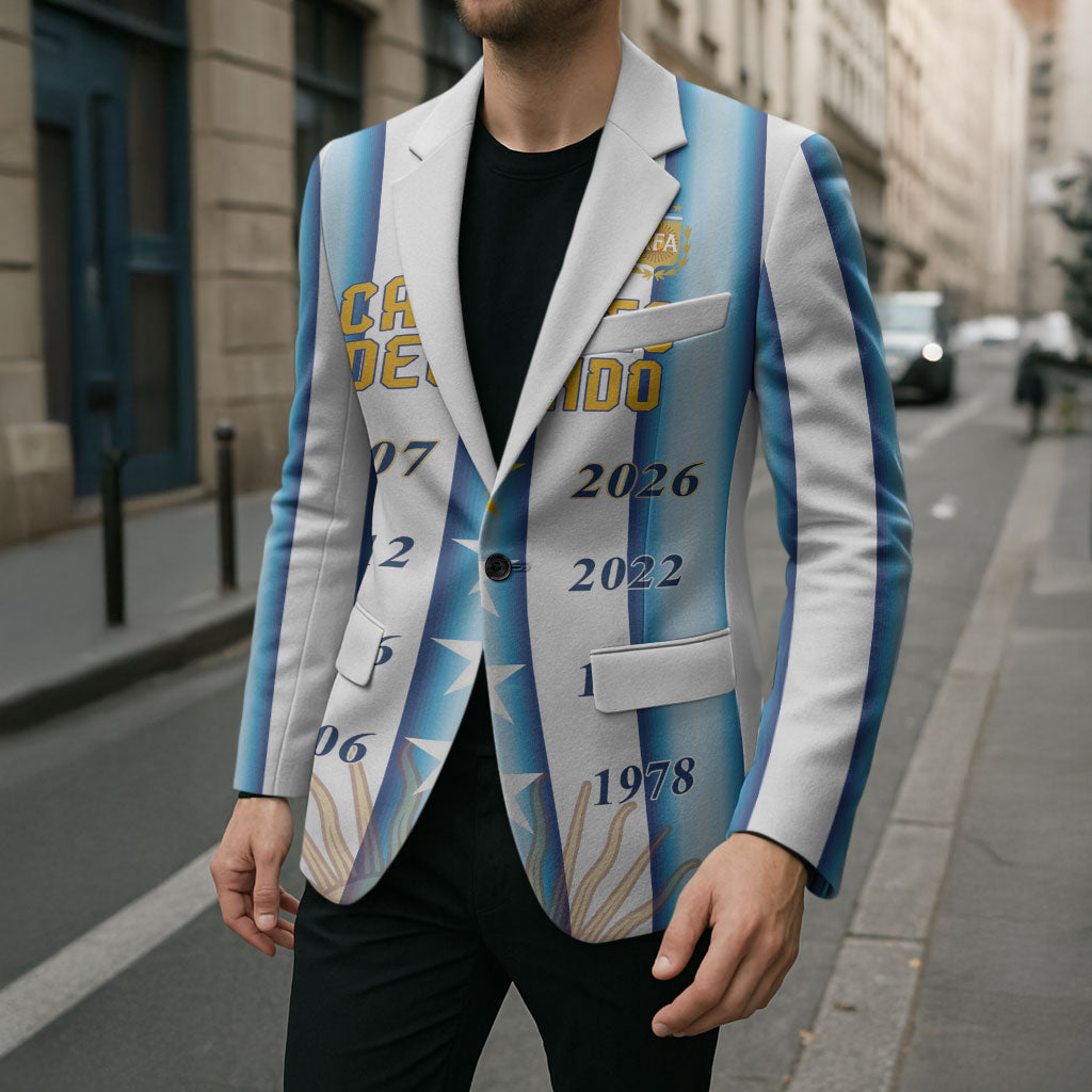 Custom Argentina Campeones Del Mundo 2026 Blazer Four Star World Champions Glory