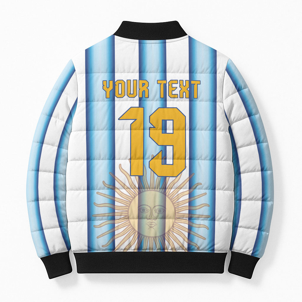 Custom Argentina Campeones Del Mundo 2026 Bomber Puffer Jacket Four Star World Champions Glory