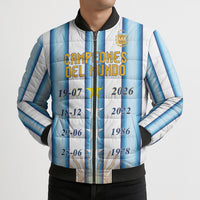 Custom Argentina Campeones Del Mundo 2026 Bomber Puffer Jacket Four Star World Champions Glory