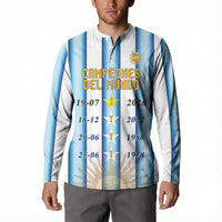 Custom Argentina Campeones Del Mundo 2026 Button Sweatshirt Four Star World Champions Glory