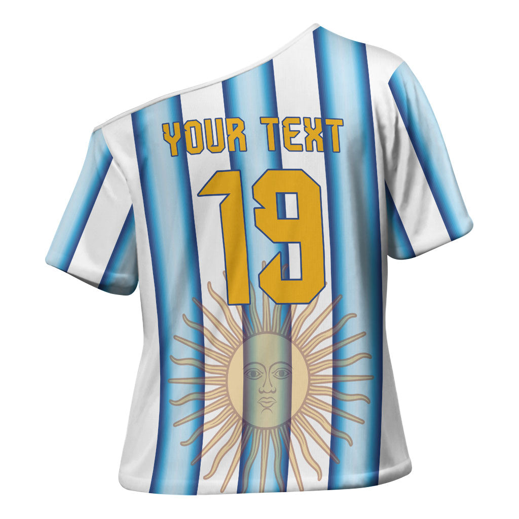 Custom Argentina Campeones Del Mundo 2026 Cross Shoulder Shirt Four Star World Champions Glory
