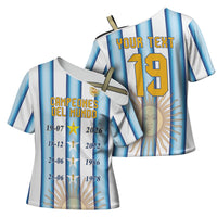 Custom Argentina Campeones Del Mundo 2026 Cross Shoulder Shirt Four Star World Champions Glory