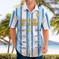 Custom Argentina Campeones Del Mundo 2026 Hawaiian Shirt Four Star World Champions Glory