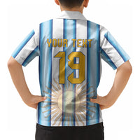 Custom Argentina Campeones Del Mundo 2026 Kid Hawaiian Shirt Four Star World Champions Glory