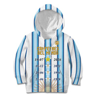 Custom Argentina Campeones Del Mundo 2026 Kid Hoodie Four Star World Champions Glory