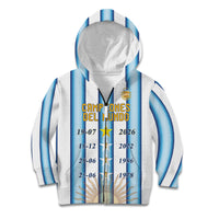 Custom Argentina Campeones Del Mundo 2026 Kid Hoodie Four Star World Champions Glory