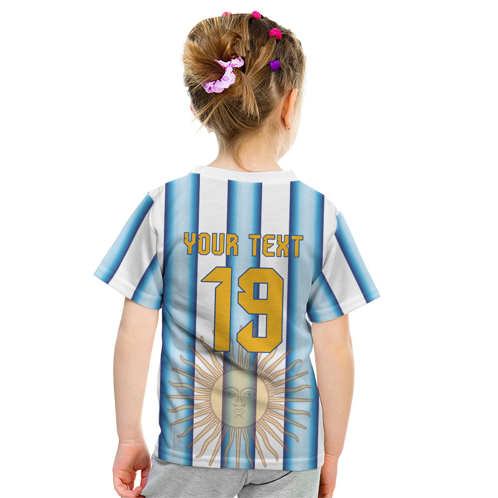 Custom Argentina Campeones Del Mundo 2026 Kid T Shirt Four Star World Champions Glory