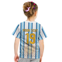 Custom Argentina Campeones Del Mundo 2026 Kid T Shirt Four Star World Champions Glory