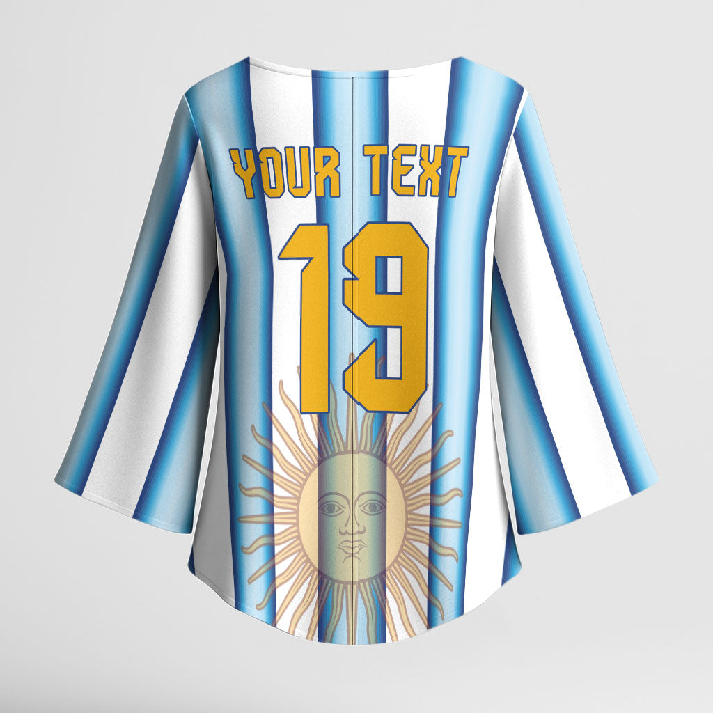 Custom Argentina Campeones Del Mundo 2026 Kimono Sleeve Blouse Four Star World Champions Glory