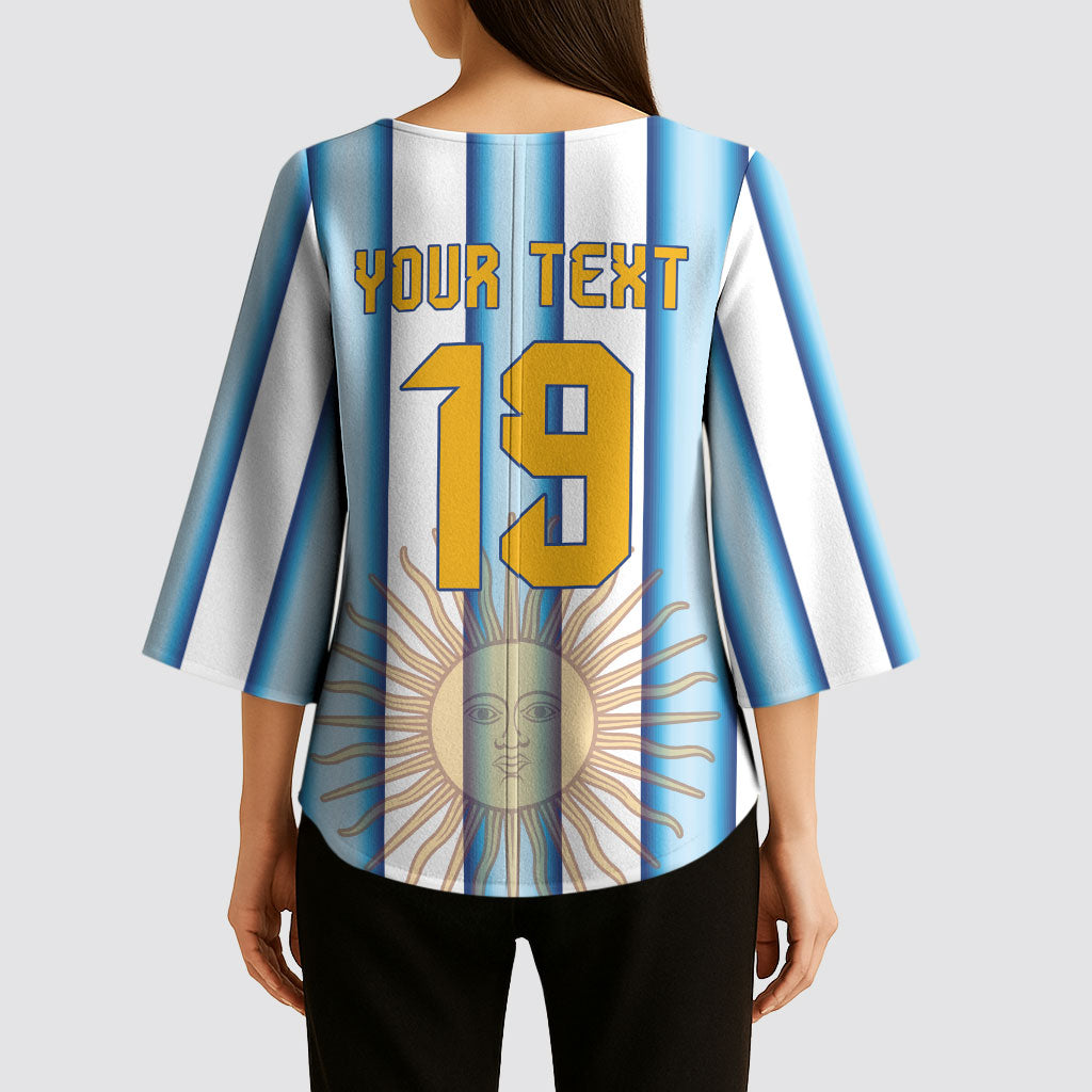 Custom Argentina Campeones Del Mundo 2026 Kimono Sleeve Blouse Four Star World Champions Glory