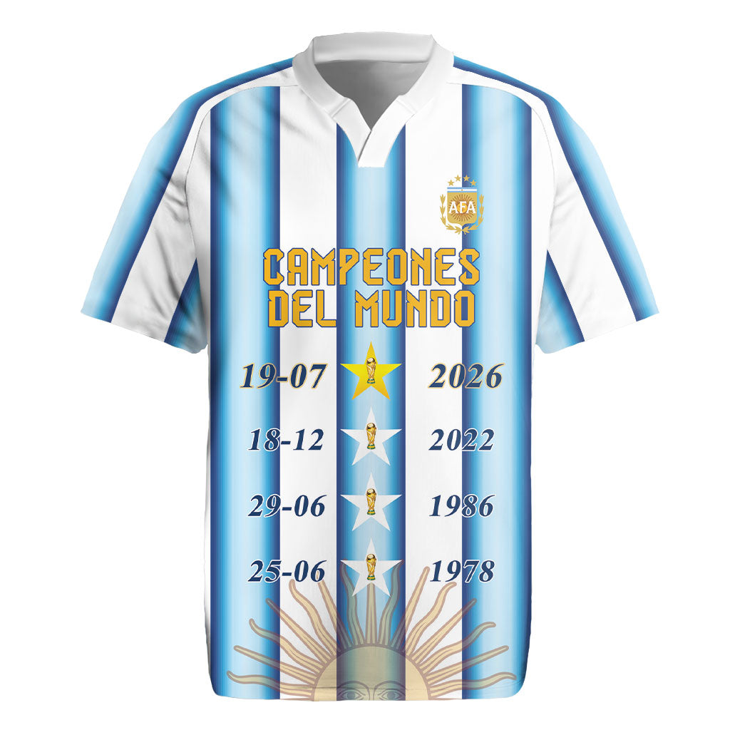 Custom Argentina Campeones Del Mundo 2026 Rugby Jersey Four Star World Champions Glory