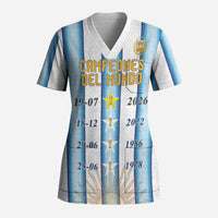 Custom Argentina Campeones Del Mundo 2026 Scrub Top Four Star World Champions Glory