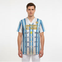 Custom Argentina Campeones Del Mundo 2026 Scrub Top Four Star World Champions Glory
