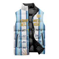 Custom Argentina Campeones Del Mundo 2026 Sleeveless Puffer Jacket Four Star World Champions Glory