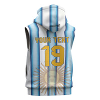 Custom Argentina Campeones Del Mundo 2026 Sleeveless Zip Hoodie Four Star World Champions Glory