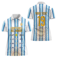 Custom Argentina Campeones Del Mundo 2026 Women Polo Shirt Four Star World Champions Glory
