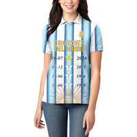 Custom Argentina Campeones Del Mundo 2026 Women Polo Shirt Four Star World Champions Glory
